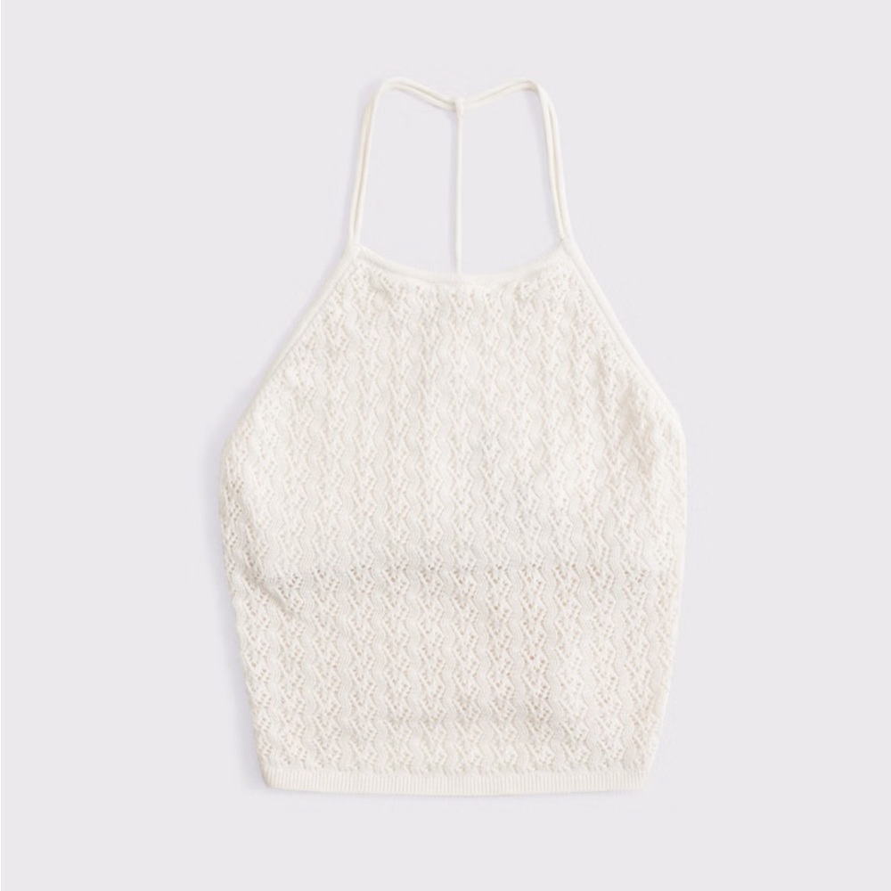 NWT Abercrombie Crochet Open Back Style halter top